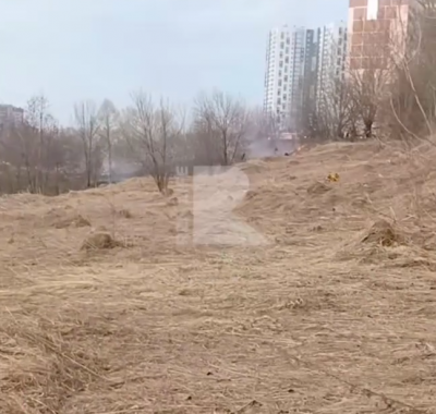 В Дашково-Песочне в Рязани загорелась сухая трава